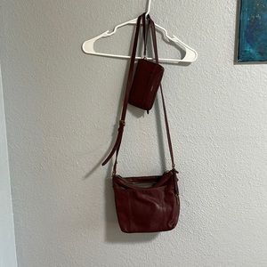 Fossil Crossbody Purse with matching Wallet leather